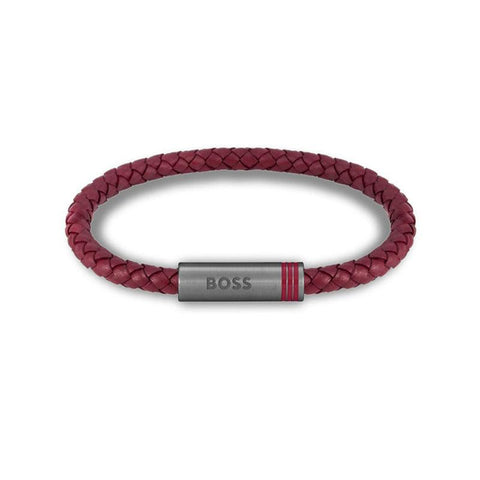 Hugo Boss Jewellery Men's Ares Single Braided Leather Bracelet 1580626