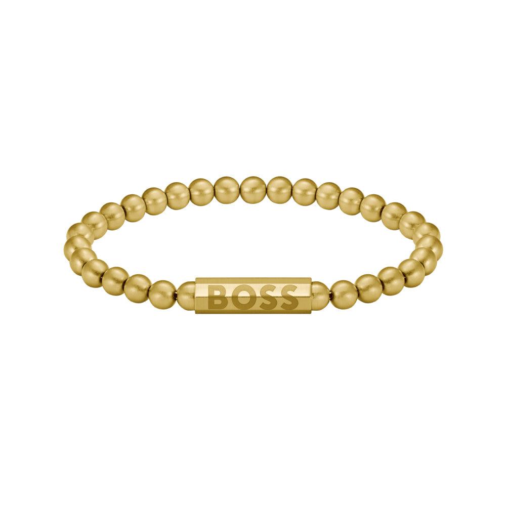 Hugo Boss Jewellery Men&#39;s Sphere Metal Collection Beaded Bracelet 1580666M