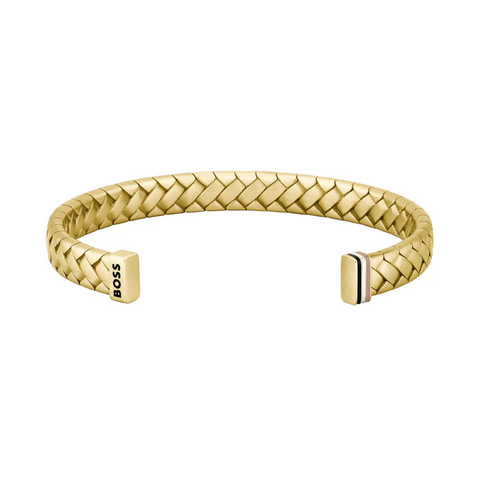 Hugo Boss Jewellery Gold Steel Men's Open Bangle 1580672