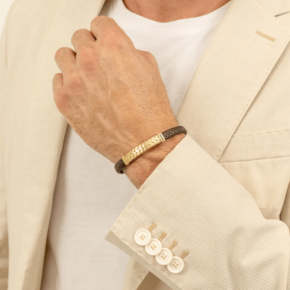 Hugo Boss Jewellery Men&#39;s Tailored Brown Bracelet 1580675M