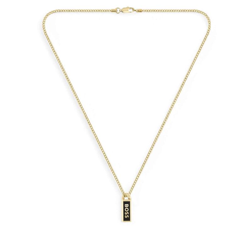 Hugo Boss Jewellery Men&#39;s Kassy Gold Plated Stainless Steel Necklace 1580678