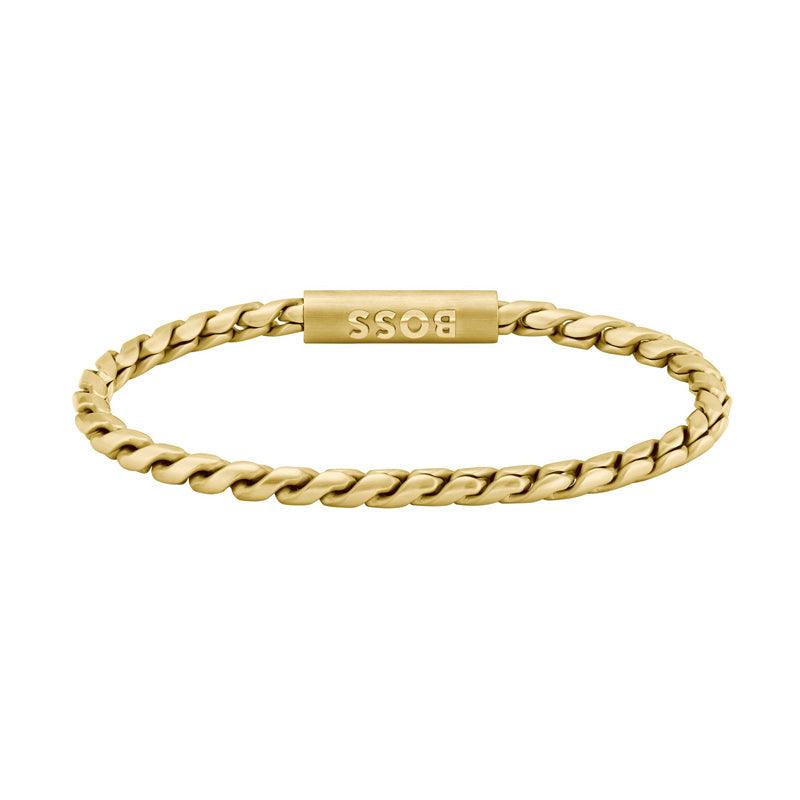 Hugo Boss Jewellery Men&#39;s Doran Bracelet in Gold-Plated Steel 1580696