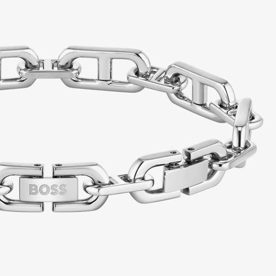 Hugo Boss Jewellery Men&#39;s Kode Stainless Steel Anchor Link Bracelet 1580727M