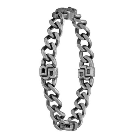 Hugo Boss Jewellery Men's Double B Black Stainless Steel Link Bracelet 1580742M