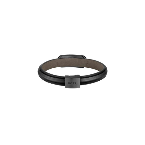 Hugo Boss Jewellery Men's Kode Collection Bracelet With Black Stainless Steel Link