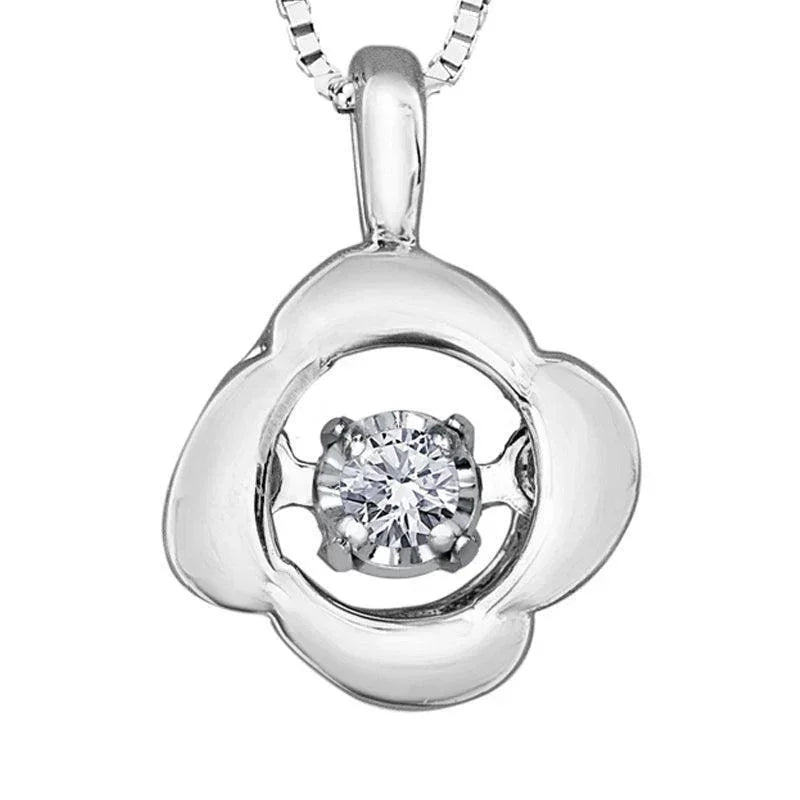 10K White Gold 0.02TDW Diamond Pendant