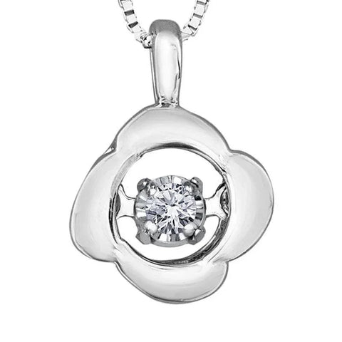 10K White Gold 0.02TDW Diamond Pendant