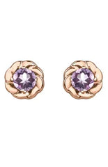 10K Rose Gold Lilac Amethyst Earrings