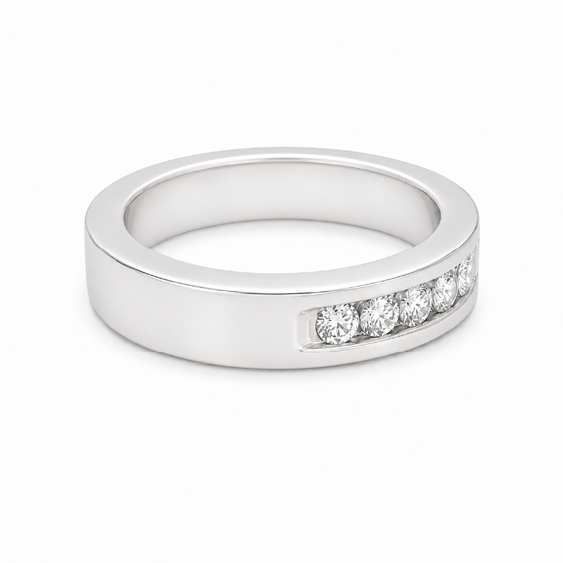 14K White Gold 1.00CT Diamond Channel Set Wedding Band