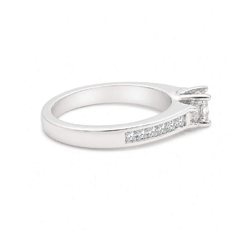 10K White Gold 0.65CT Diamond Bridal Ring
