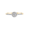 10K Yellow and White Gold 0.15TDW Diamond Promise Ring