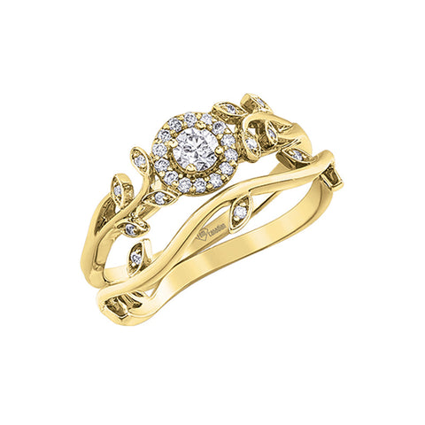 10K Yellow Gold 0.25TDW Canadian Diamond Engagement Ring