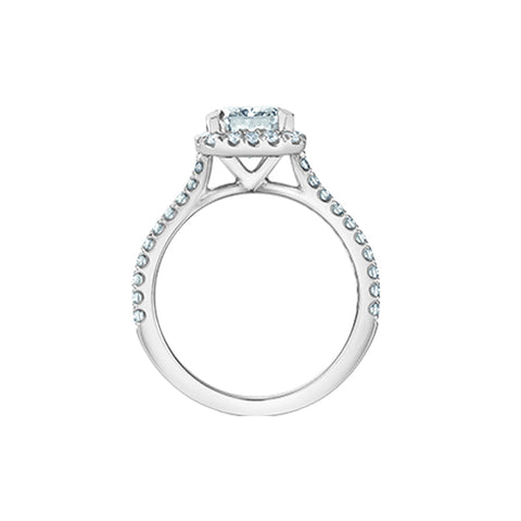 14K White Gold 2.48TDW Lab Grown Radiant Cut Diamond Engagement Ring