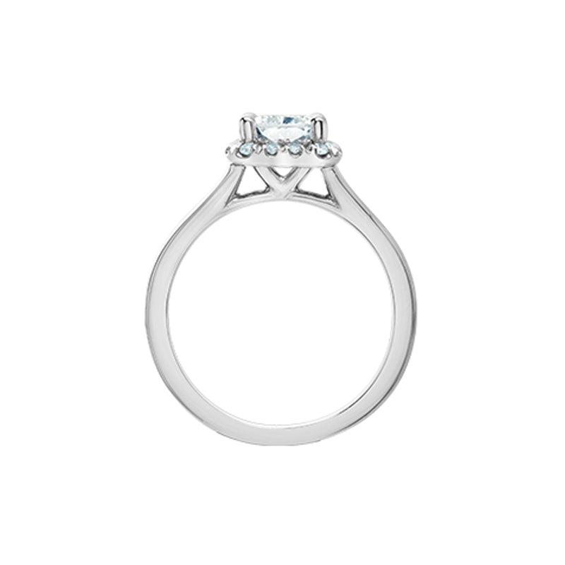 14K White Gold 1.77TDW Lab-Grown Radiant Cut Diamond Engagement Ring