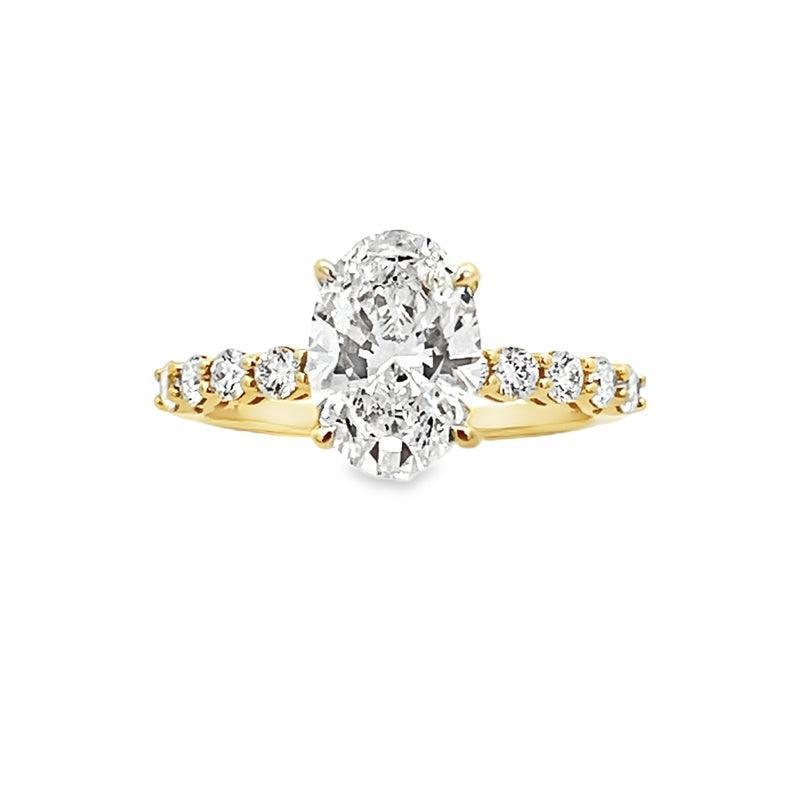 14K Yellow Gold 2.53TDW Lab Grown Diamond Engagement Ring