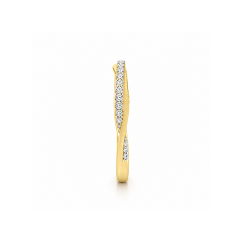 14K Yellow Gold 0.16TDW Lab Grown Diamond Infinity Band