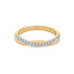 14K Yellow Gold 0.16TDW Lab Grown Diamond Infinity Band