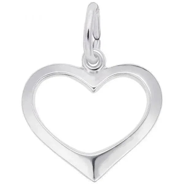 Sterling Silver Open Heart Charm