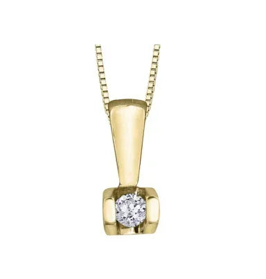 10K Yellow Gold 0.04TDW Diamond Pendant