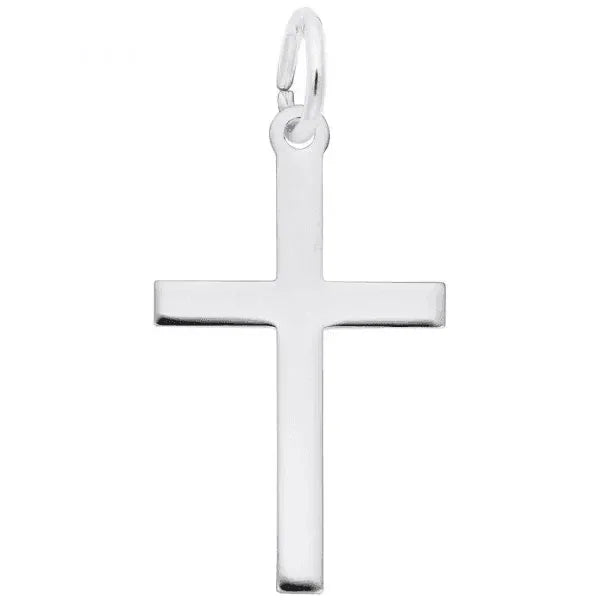 Sterling Silver Medium Plain Cross Charm