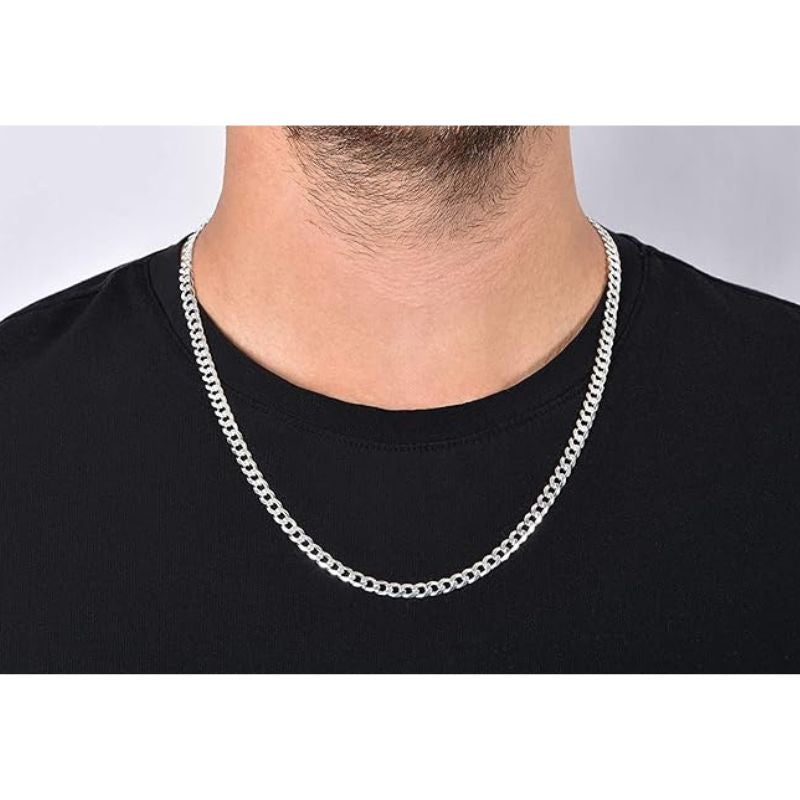 Sterling Silver 20&quot; 5.5mm Cuban Link Chain