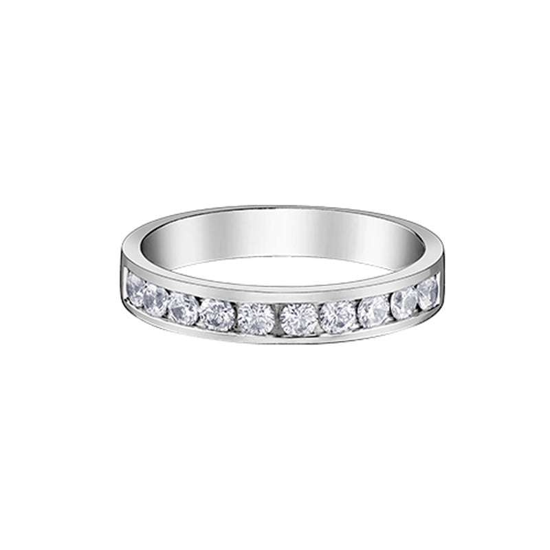 14K White Gold 0.50TDW Diamond Channel Set Band