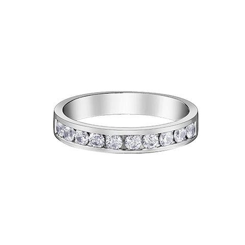 14K White Gold 0.50TDW Diamond Channel Set Band