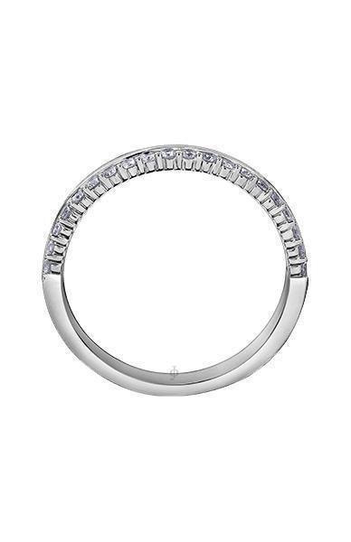 10K White Gold 0.15TDW Diamond Love Wedding Band