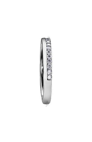 14K White Gold 0.33TDW Diamond Love Wedding Band