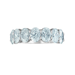 1.61ct Lab Grown Oval Diamond Band in White 14K Gold