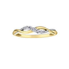 10K Yellow 0.10TDW Diamond Infinity Band