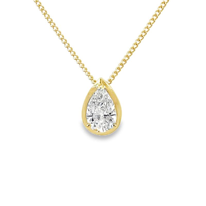 10K Yellow Gold 0.50CT Lab Grown Diamond Pear Shape Pendant