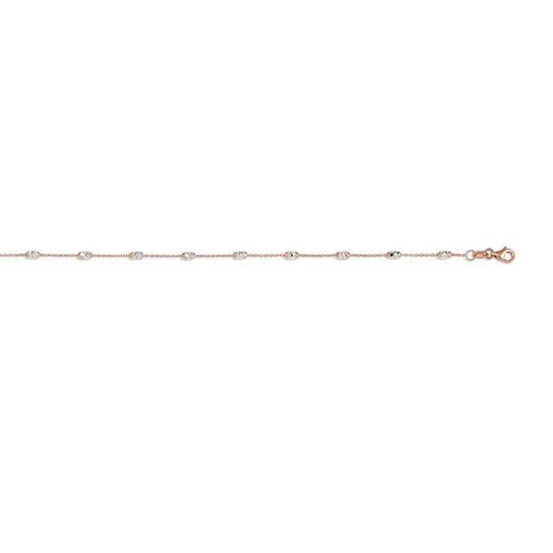 10K Rose Gold Shimmers Anklet