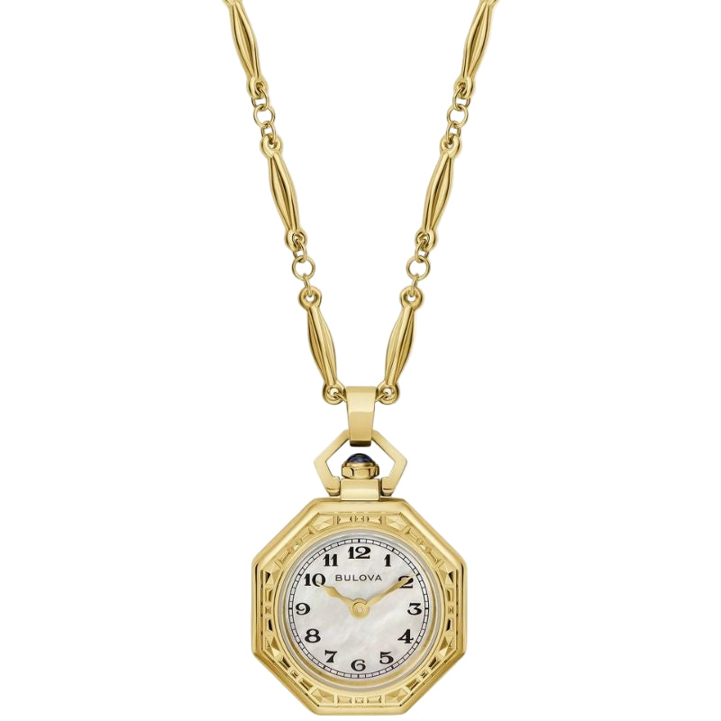 Bulova Rubaiyat Pendant Necklace Quartz Women&#39;s Watch 97L182