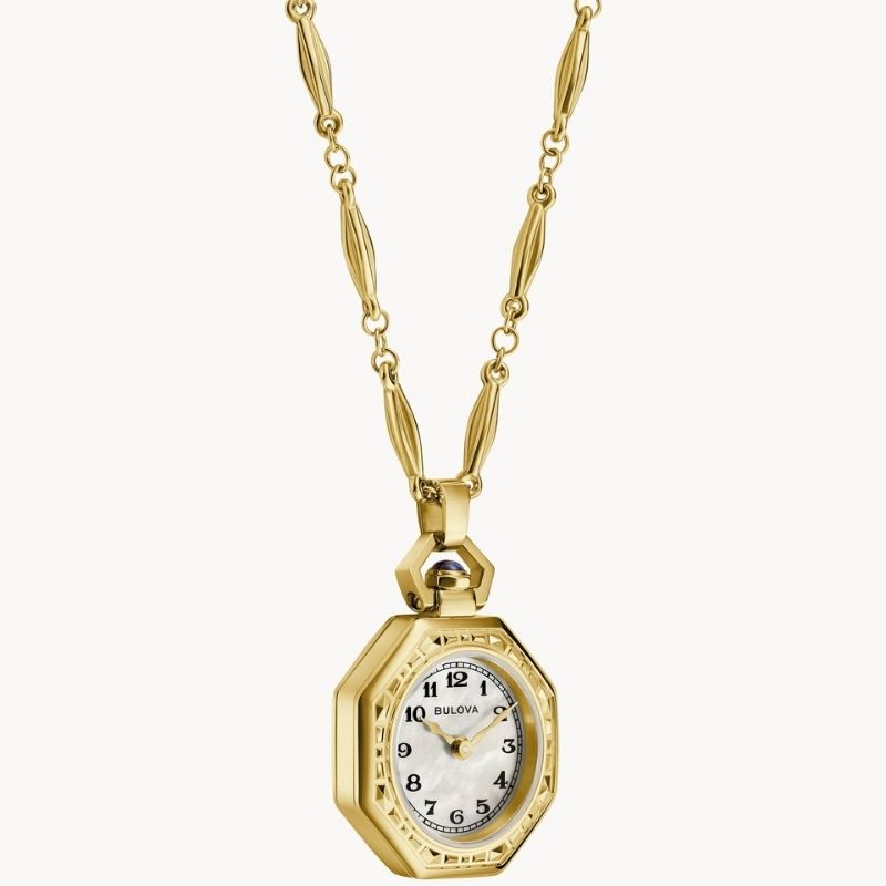 Bulova Rubaiyat Pendant Necklace Quartz Women&#39;s Watch 97L182