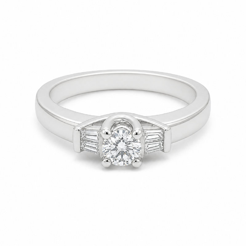 14K White Gold 0.46TDW Diamond Ring