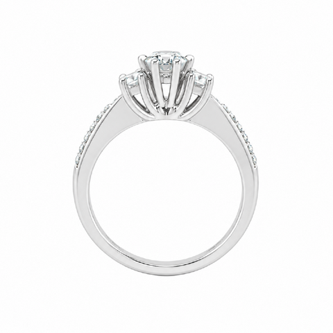 0.56TDW Diamond Ring in 14K White Gold 