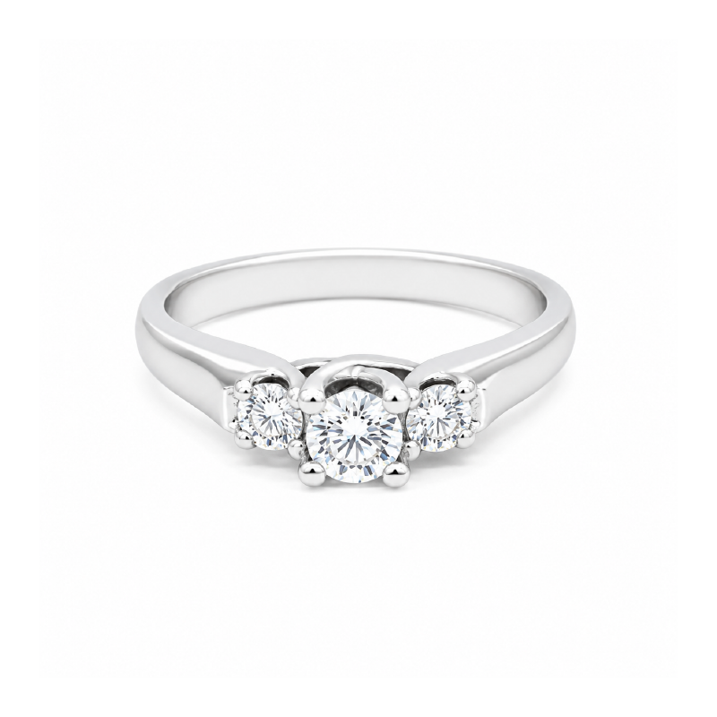 0.43TDW Canadian Diamond Ring in 14K White Gold