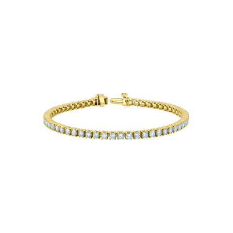 5.00TDW Lab Grown Diamond Tennis Bracelet in 10K Yellow Gold