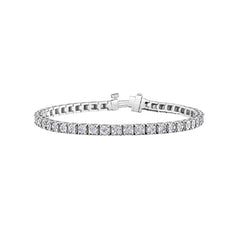1.00TDW Diamond Illusion Set Bracelet in 10K White Gold