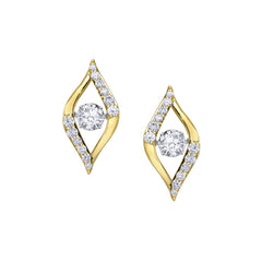 1.70ct TDW Lab Grown Diamond Moving Earrings in 14K Yellow Gold