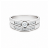 10K White Gold 0.40TDW Canadian Diamond Wedding Set