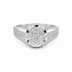 10K White Gold Diamond Men’s Ring