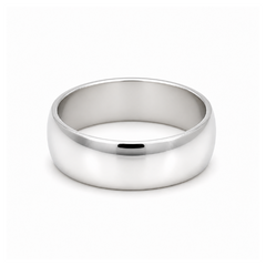 10 Karat White Gold 6mm Solid Gold Classic Fit Wedding Band