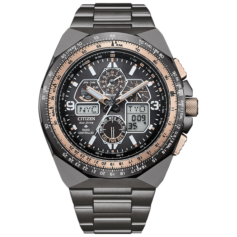 Citizen Promaster Skyhawk A-T Analog-Digital Black Dial Eco-Drive Men's Watch JY8146-54E