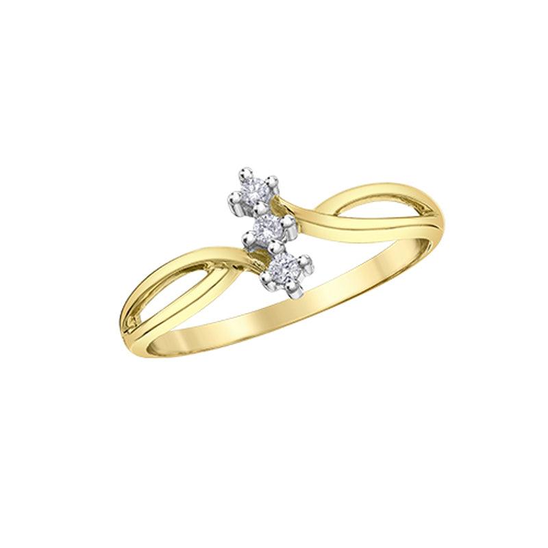 10K Yellow Gold 0.06TDW Diamond Ring