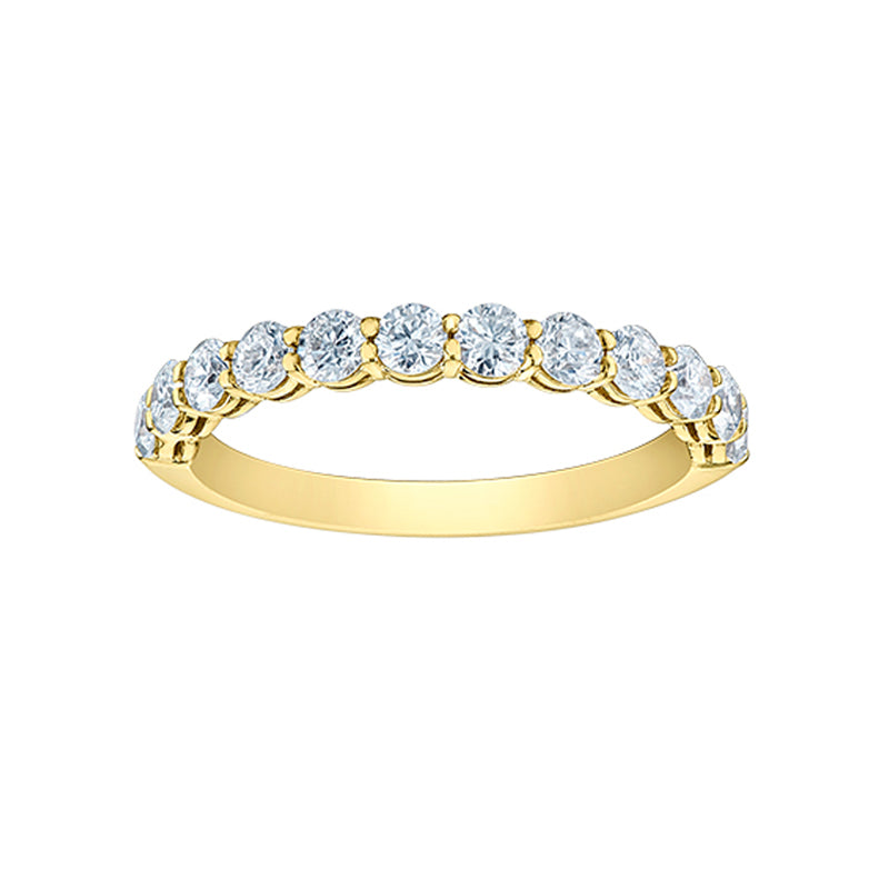 0.75ct Lab-Grown Diamond Half-Eternity Band in 14K Yellow Gold