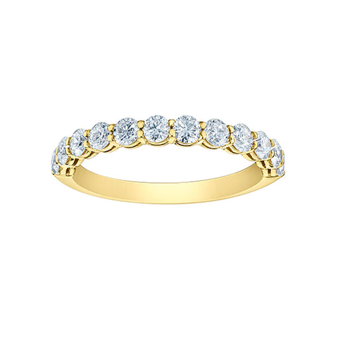 0.75ct Lab-Grown Diamond Half-Eternity Band in 14K Yellow Gold