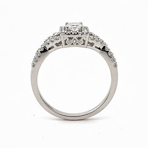 10K White Gold 0.47TDW Lab Grown Diamond Bridal Ring