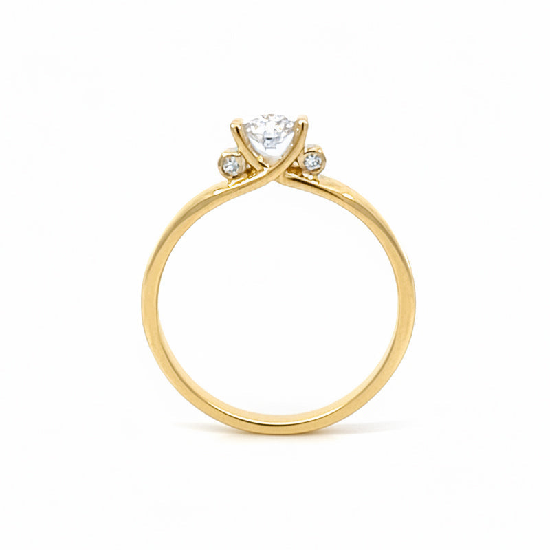 0.30TDW Lab Grown Diamond Engagement Ring in 10K Yellow Gold 